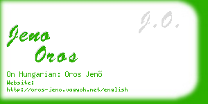 jeno oros business card